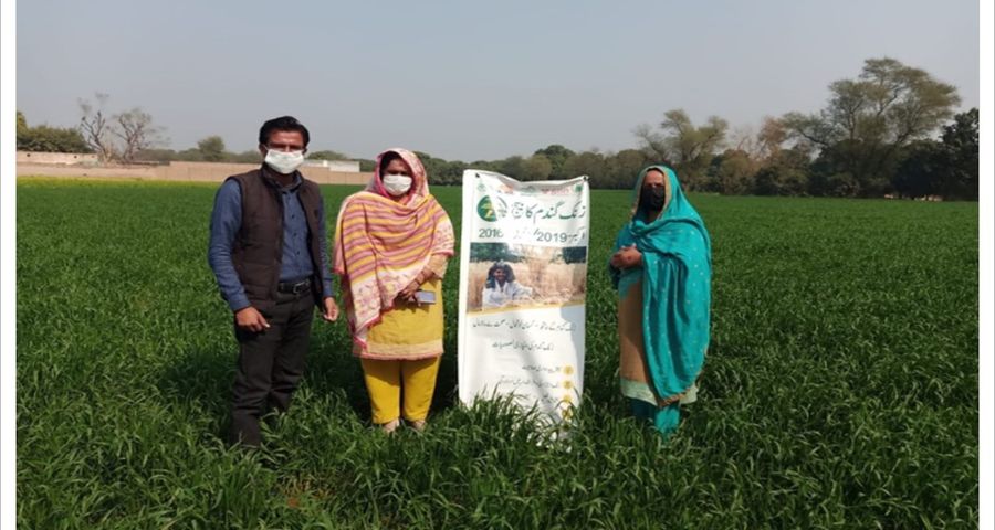 Naheed in the field training session